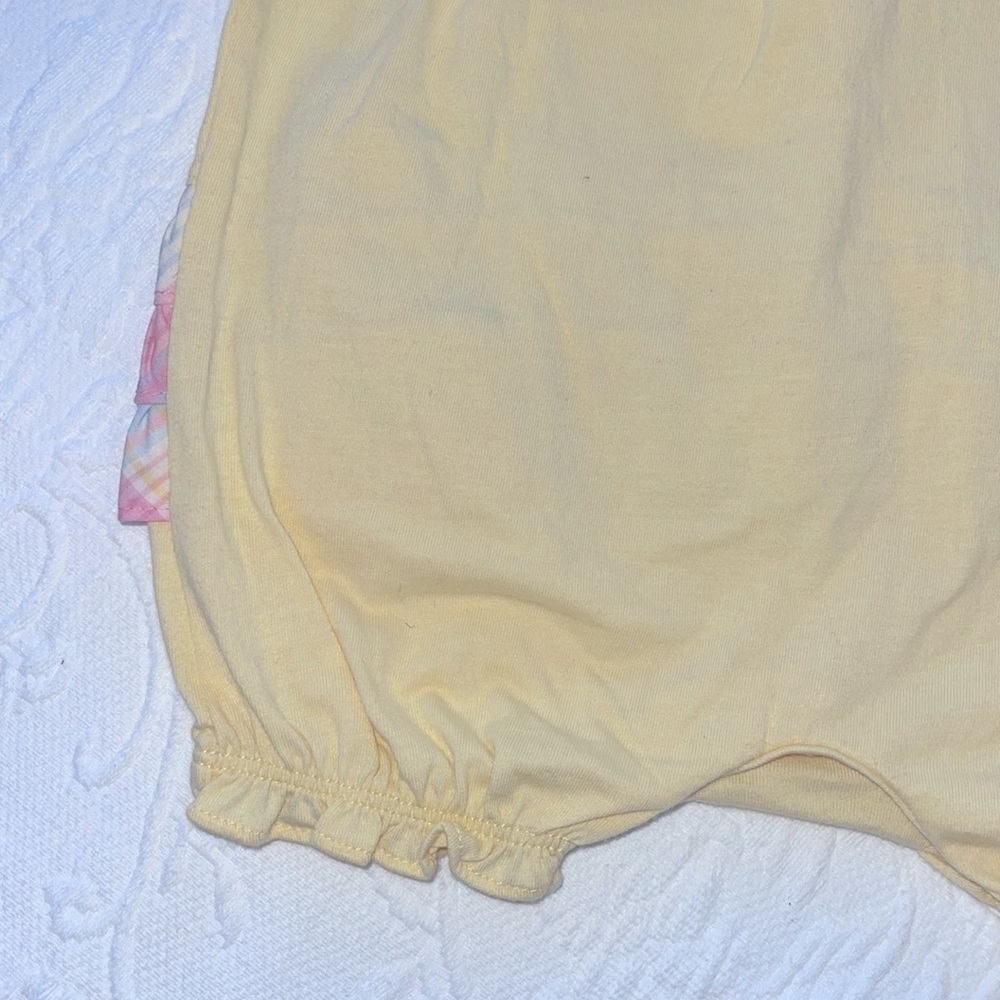Chaps Newborn Collection Ruffled Bubble Romper - Picture 3 of 8